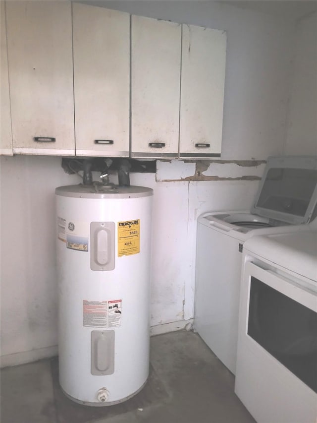 utilities with water heater and washer and dryer