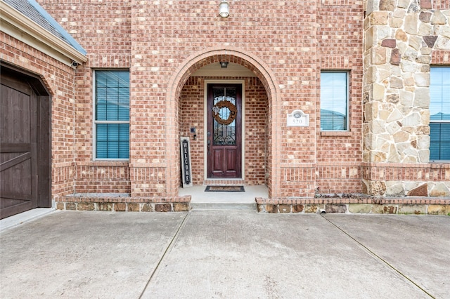 view of doorway to property