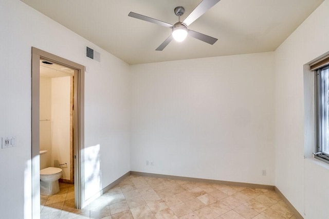 empty room with ceiling fan