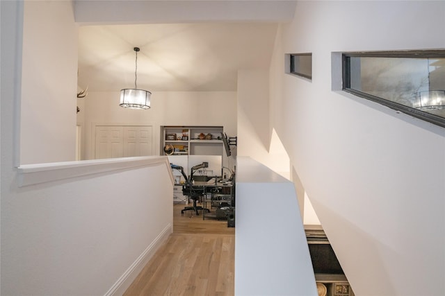 hallway featuring light hardwood / wood-style floors