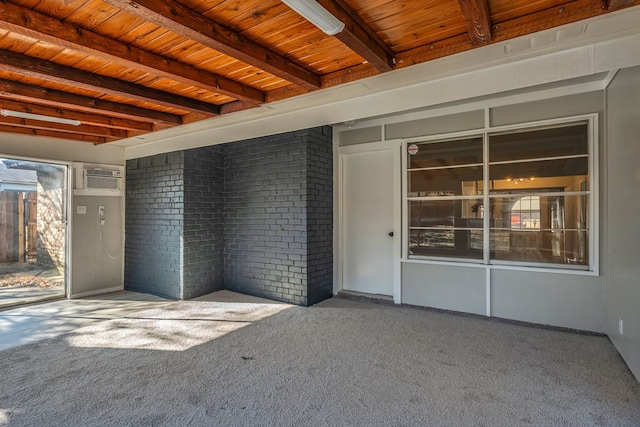 exterior space featuring a wall mounted air conditioner