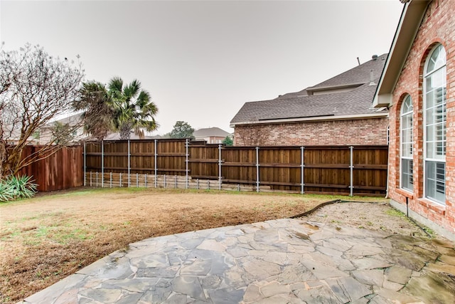 view of yard featuring a patio area