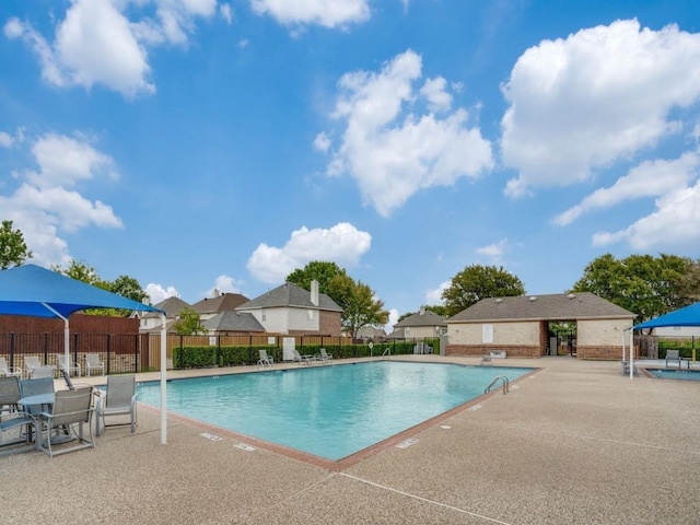 view of pool with a patio