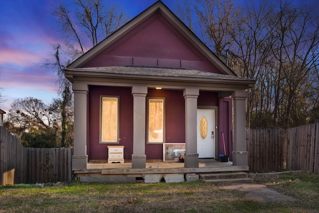 view of greek revival inspired property