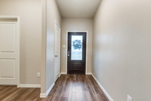 entryway featuring hardwood / wood-style flooring