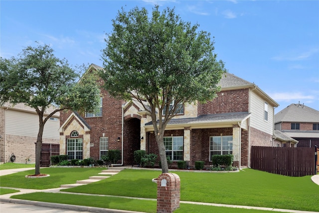 view of front of house with a front yard