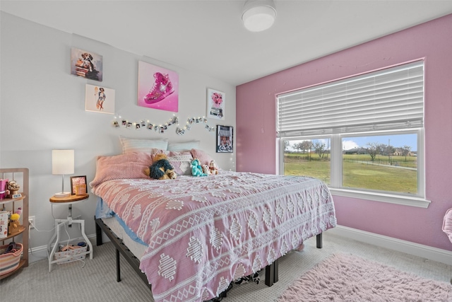 bedroom with carpet