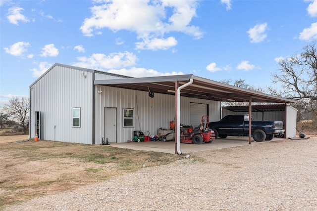 view of outdoor structure featuring a carport