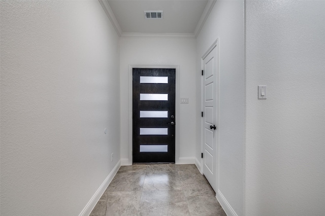 foyer with ornamental molding