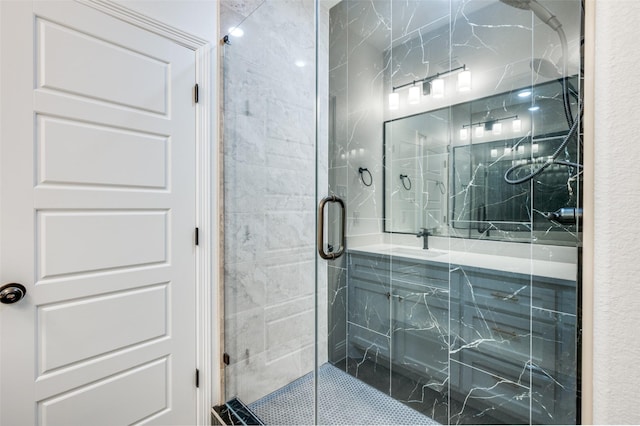 bathroom with walk in shower