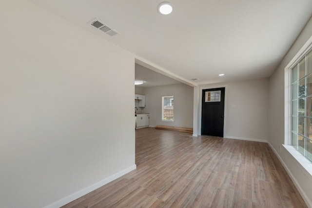 foyer featuring light wood-type flooring