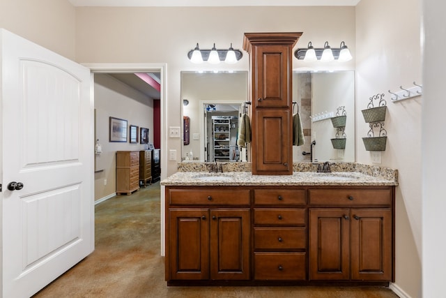 bathroom with vanity