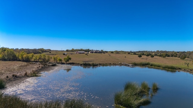 property view of water featuring a rural view