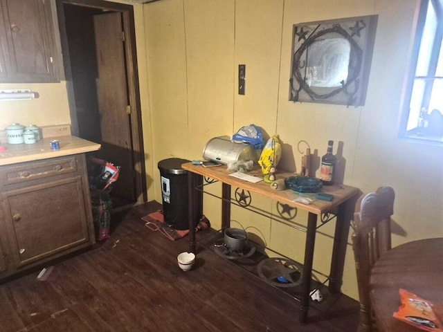 office area featuring dark hardwood / wood-style flooring