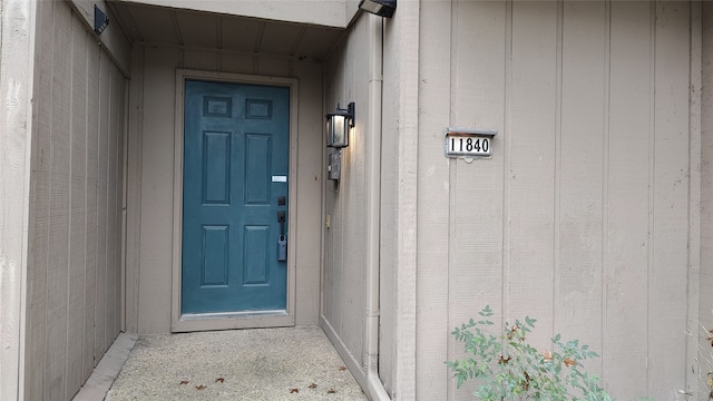 view of doorway to property