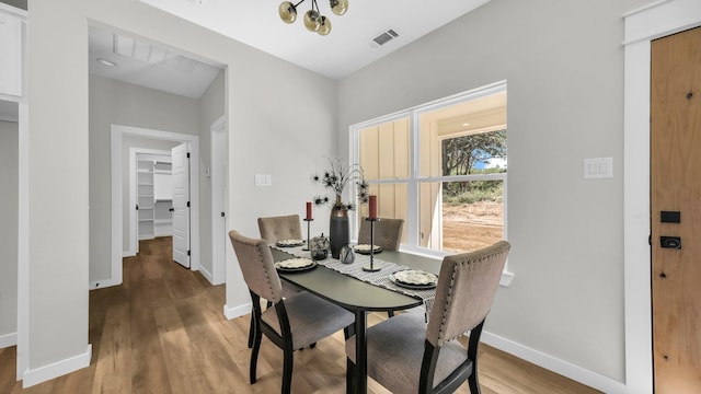 dining room featuring hardwood / wood-style floors