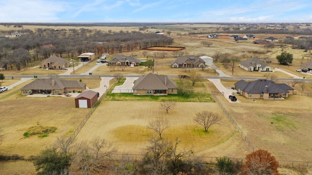 drone / aerial view with a rural view