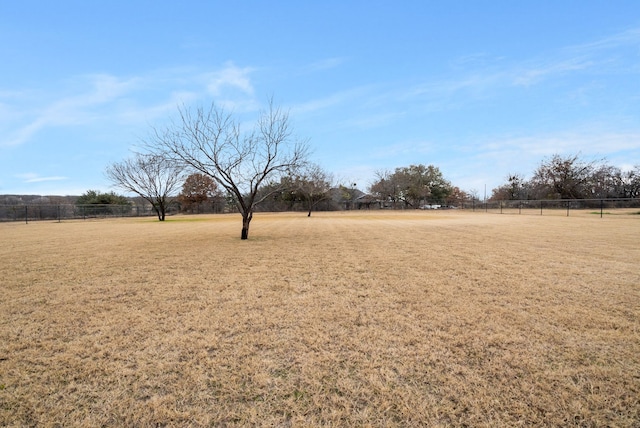 view of yard with a rural view