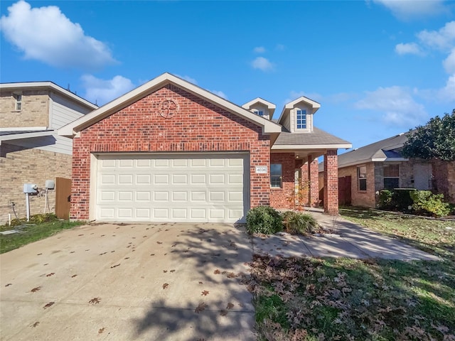 view of property with a garage