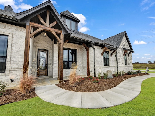 exterior space with a front yard