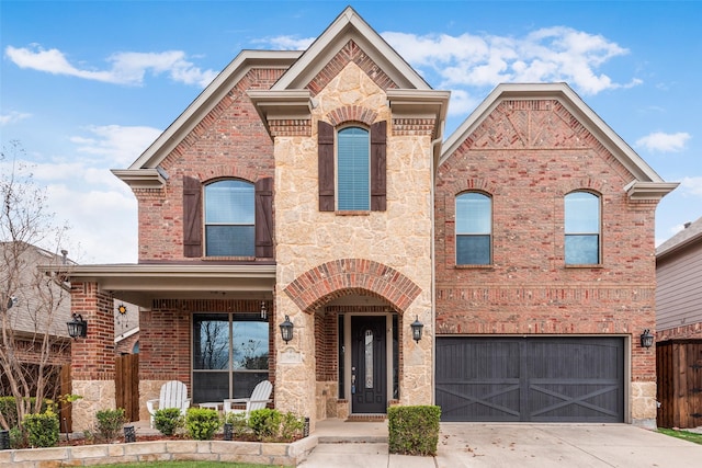 view of front of home featuring a garage