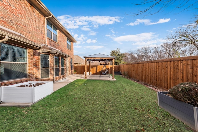 view of yard featuring a gazebo