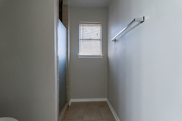 interior space featuring tile patterned flooring