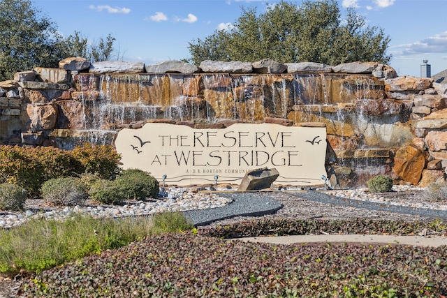 view of community sign