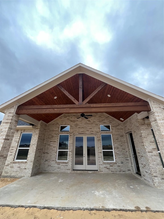 exterior space featuring a patio area and french doors