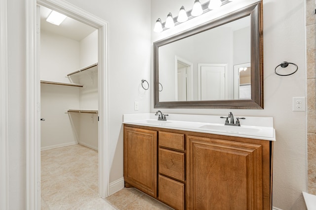 bathroom with vanity