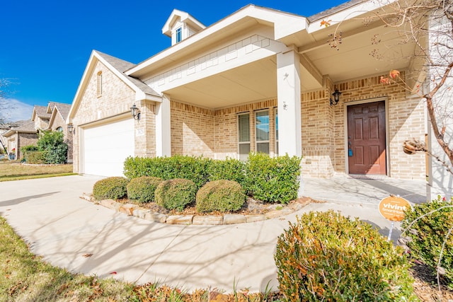 entrance to property with a garage