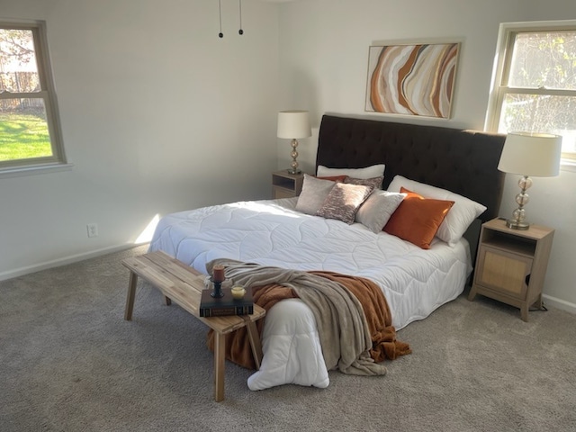 view of carpeted bedroom