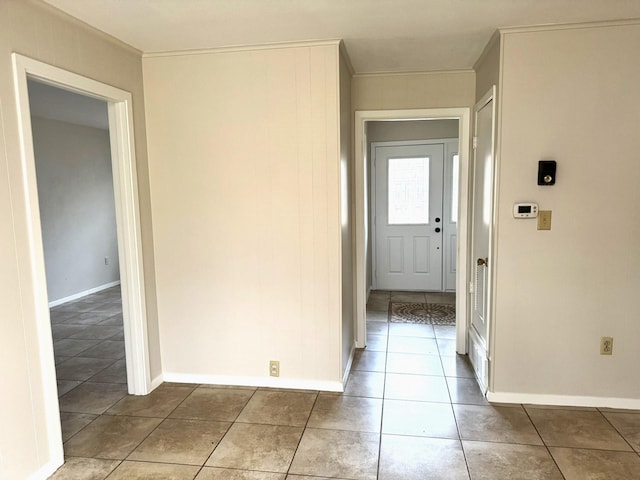 corridor featuring tile patterned flooring