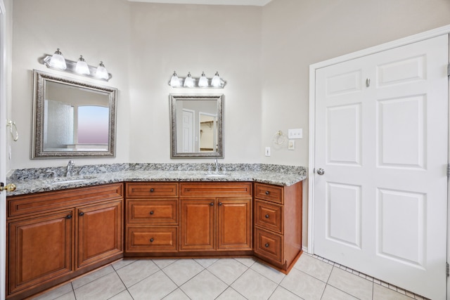 bathroom featuring tile patterned floors and vanity