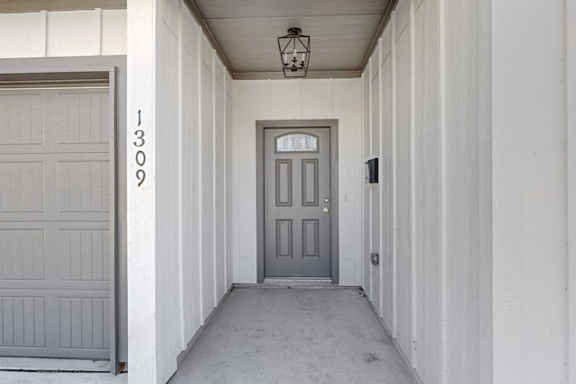 view of doorway to property