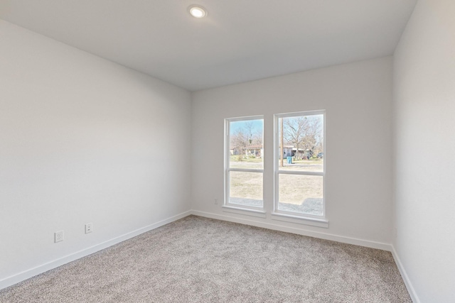 view of carpeted spare room