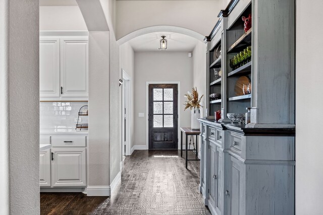 interior space featuring dark hardwood / wood-style floors