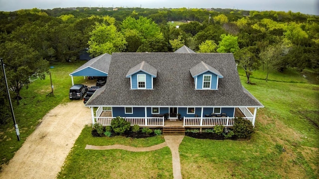 view of front of property with covered porch