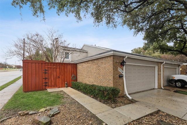 view of home's exterior featuring a garage