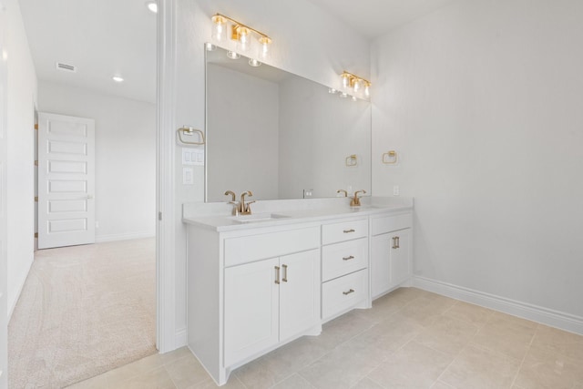 412 Collum, Azle, TX 76020 - full bathroom with double vanity and baseboards