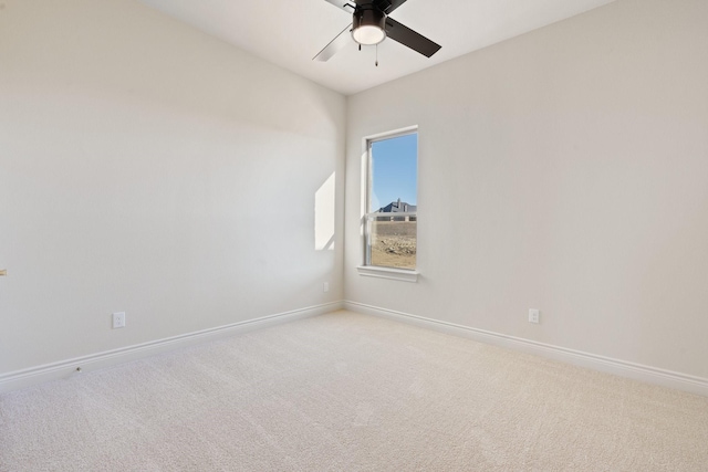412 Collum, Azle, TX 76020 - empty room with a ceiling fan, baseboards, and light carpet