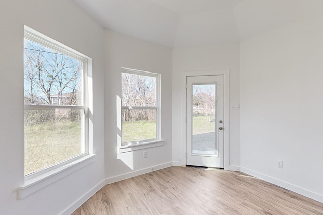 interior space featuring light wood-type flooring