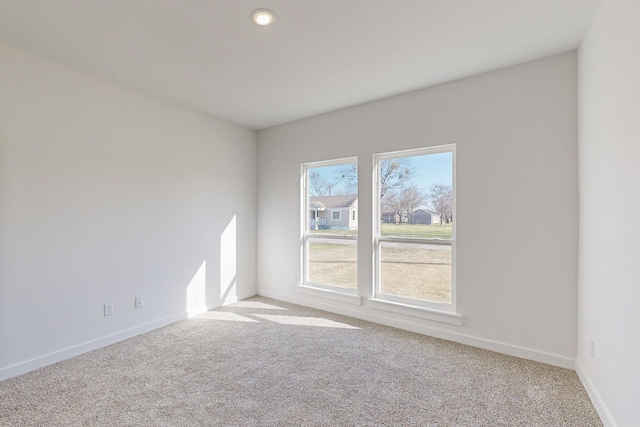 view of carpeted spare room