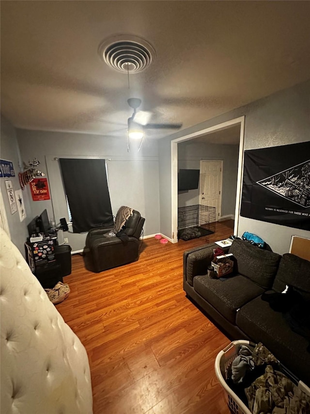 living room featuring hardwood / wood-style flooring