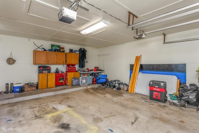 garage featuring a garage door opener