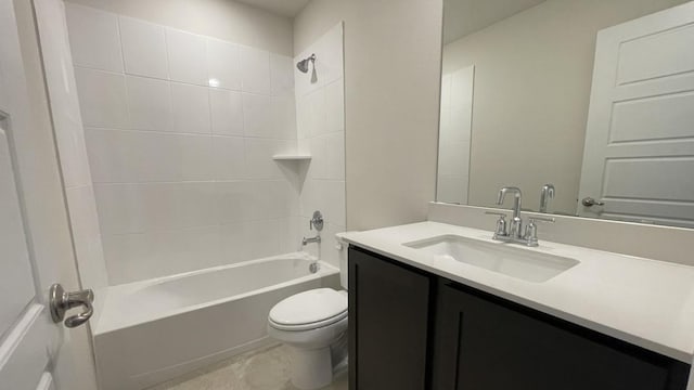4219 Sky Dr, Sherman, TX 75090 - bathroom with vanity, toilet, and shower / washtub combination