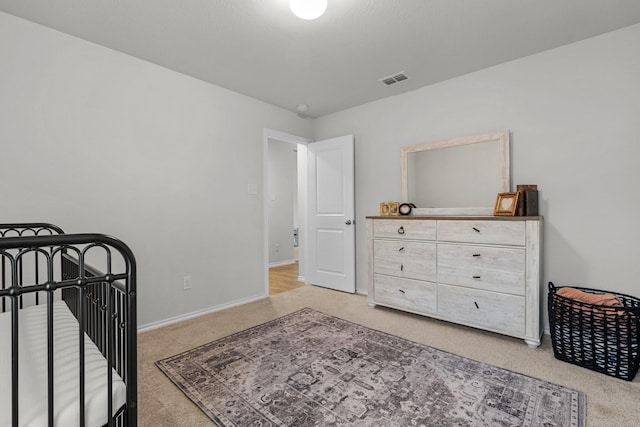 bedroom with carpet