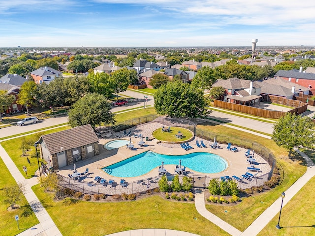 birds eye view of property