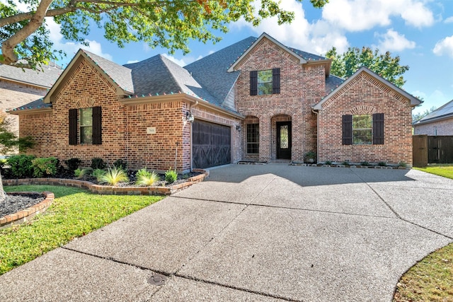 view of property featuring a garage