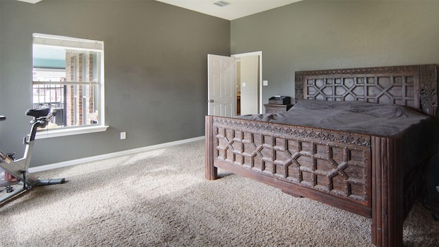 bedroom featuring carpet flooring